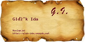 Glük Ida névjegykártya